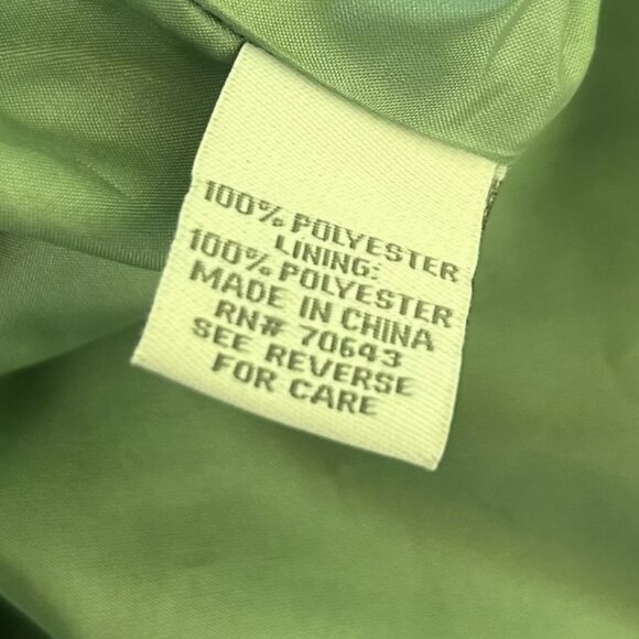 Dressbarn Green Brown Floral Lined Satiny Finish Sheath Dress Size 10 - Picture 5 of 5